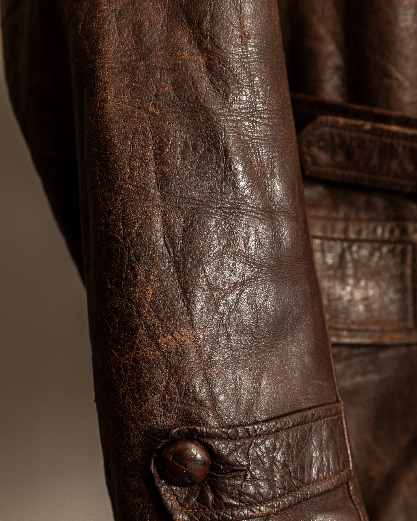 1930s French Horsehide Leather Trench Coat - Medium (42)