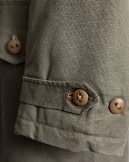 Vintage Swedish Army M1909 Shearling-Lined Field Coat – Size 46 (XL