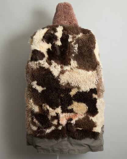 Vintage Swedish Army M1909 Shearling-Lined Field Coat – Size 46 (XL