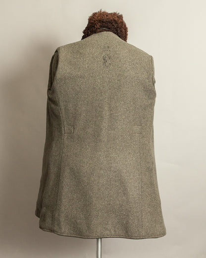 Vintage 1940s Swedish Officers Goatskin Leather Trench Coat Sheepskin Collar – Medium (42)