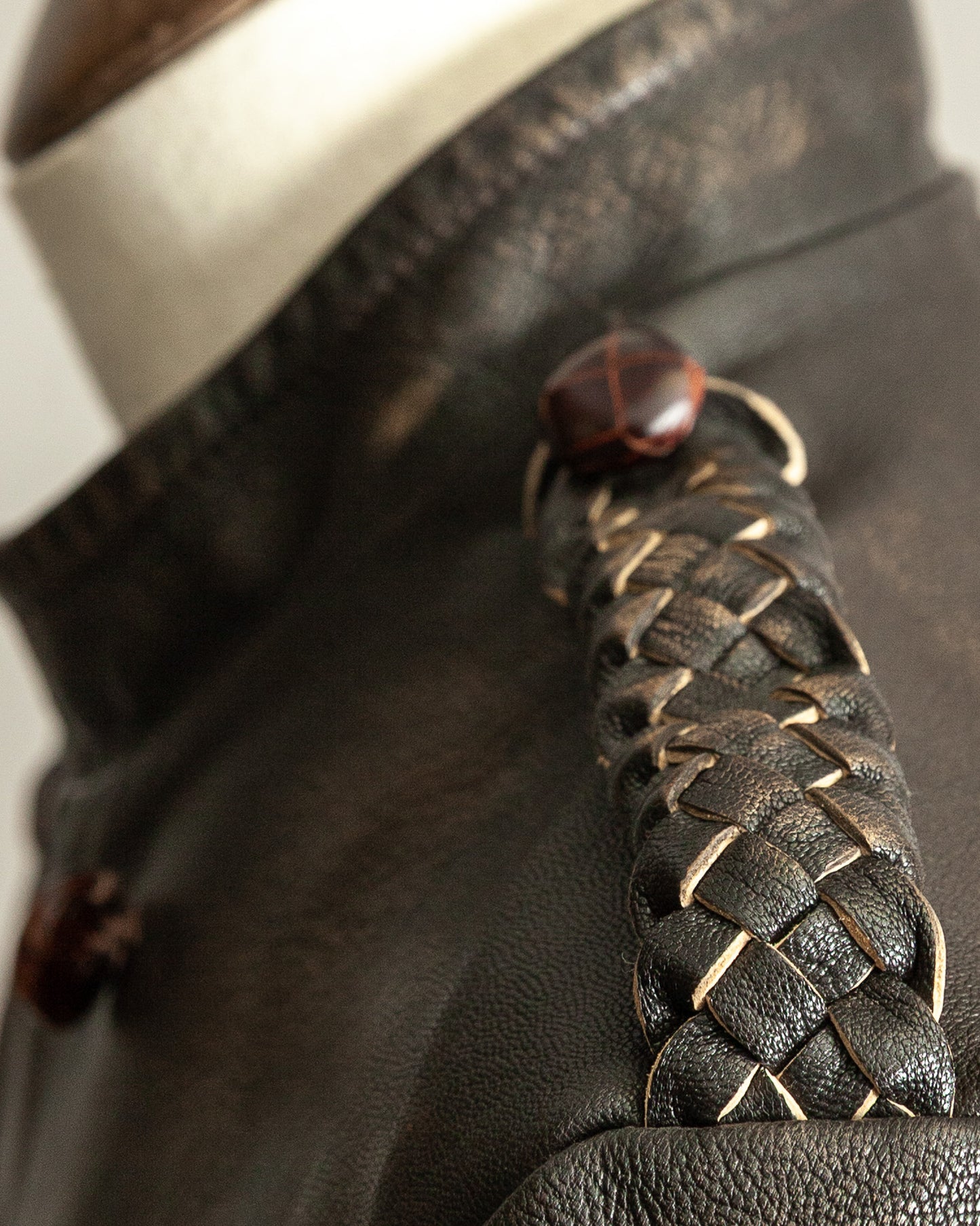 Vintage 1990s Replay Military Luftwaffe-Style Leather Jacket – Large (42)