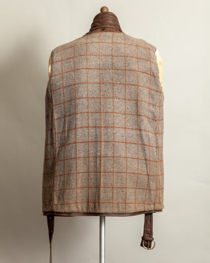 Vintage 1940s French Leather Motorist Car Coat Belted Jacket Medium (42)