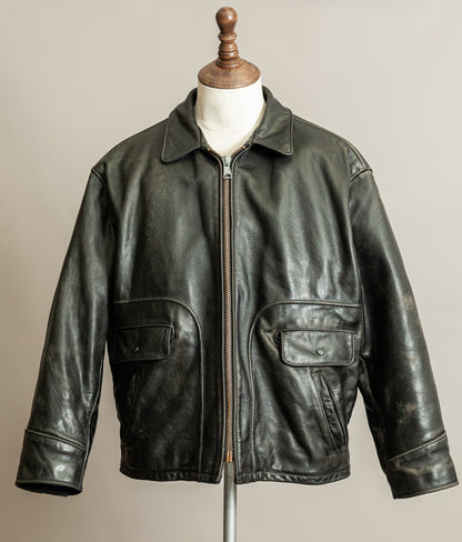 Vintage 1990s Schott NYC 693 Highwayman Leather Jacket USA Made – Size 52 (2XL)