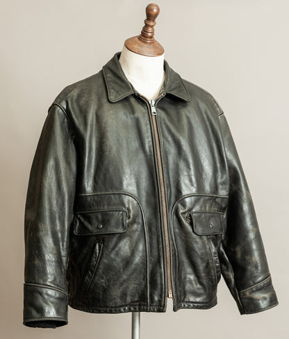 Vintage 1990s Schott NYC 693 Highwayman Leather Jacket USA Made – Size 52 (2XL)