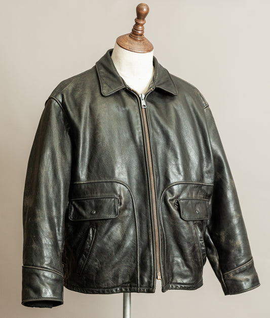 Vintage 1990s Schott NYC 693 Highwayman Leather Jacket USA Made – Size 52 (2XL)