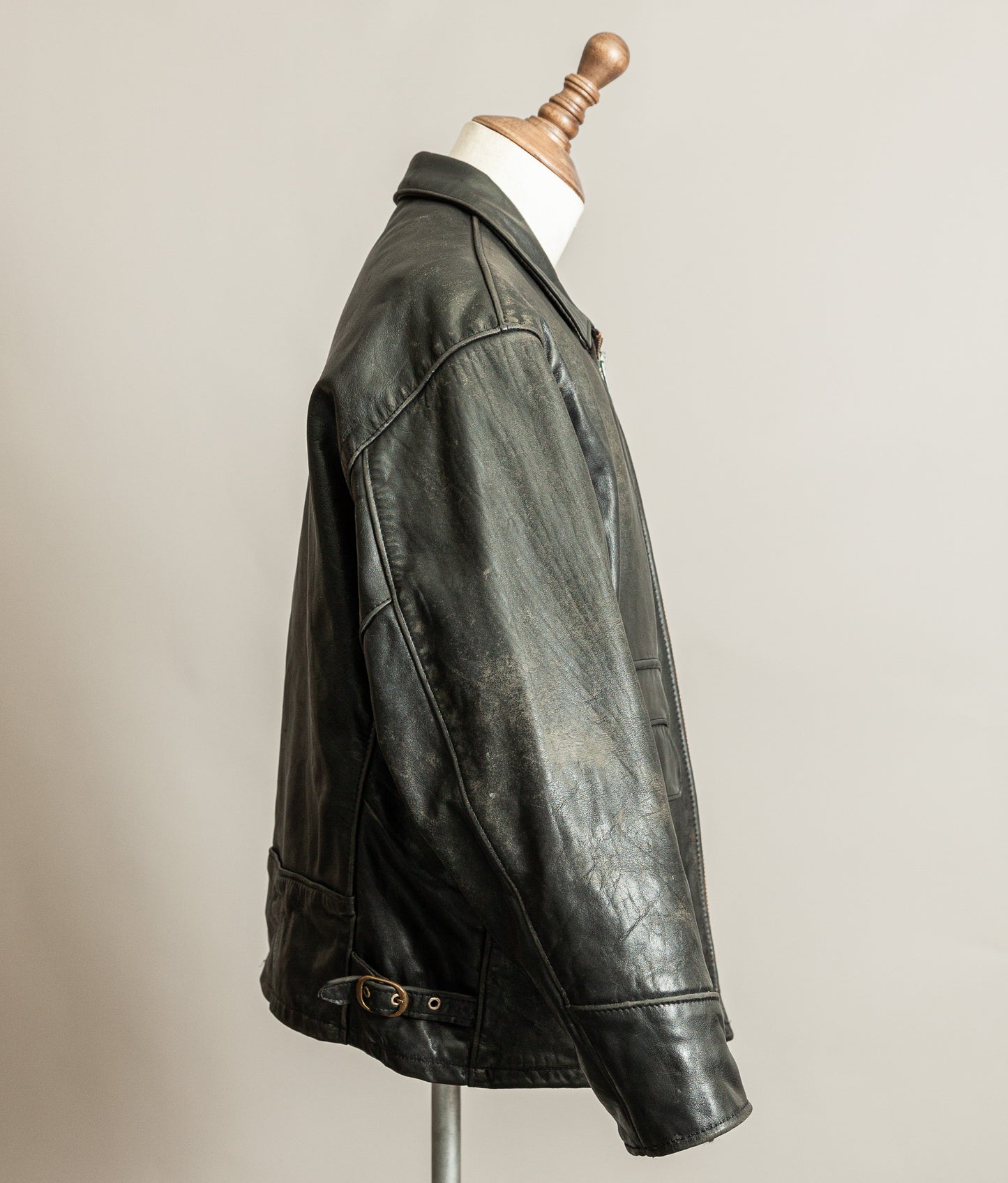 Vintage 1990s Schott NYC 693 Highwayman Leather Jacket USA Made – Size 52 (2XL)