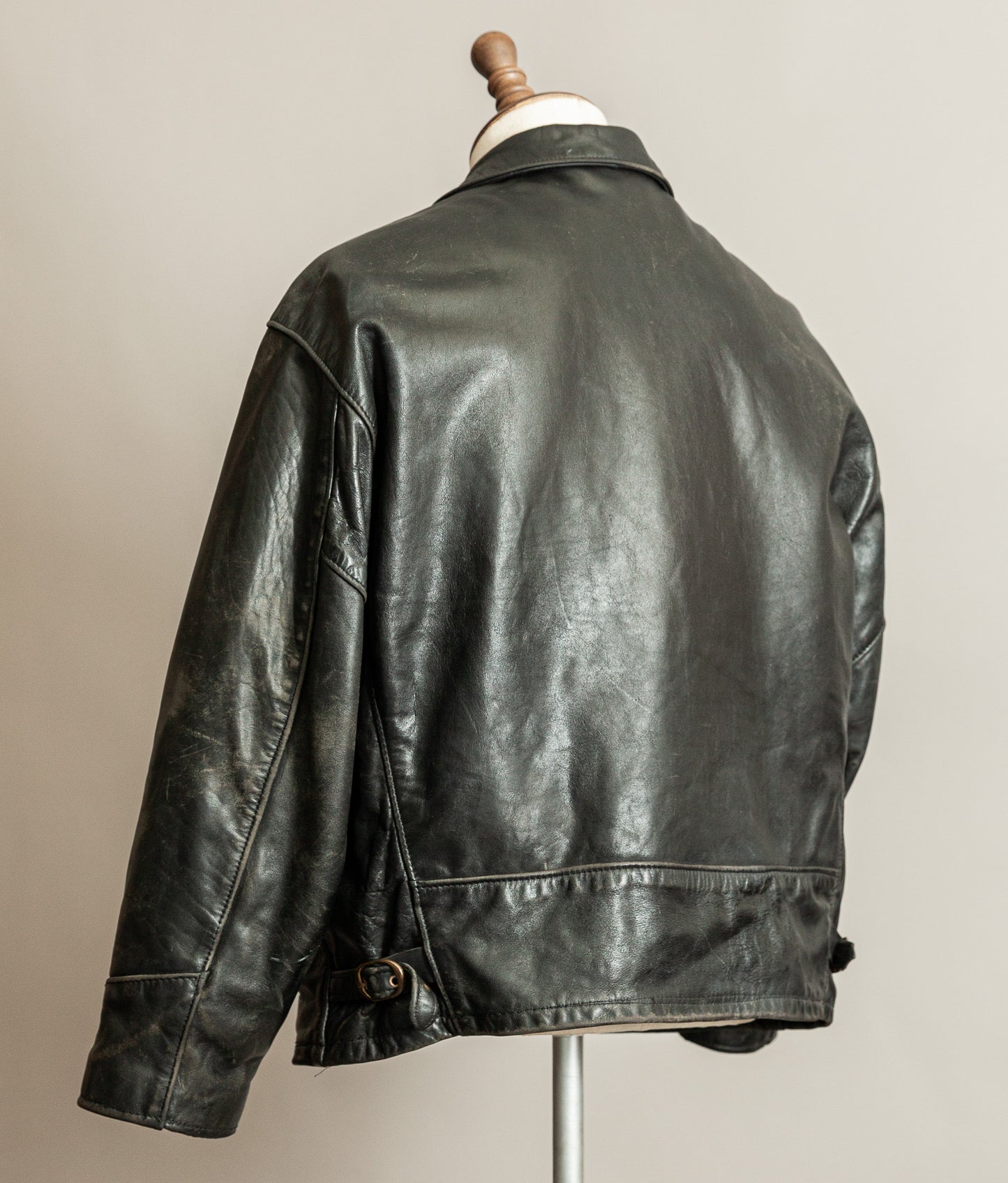 Vintage 1990s Schott NYC 693 Highwayman Leather Jacket USA Made – Size 52 (2XL)