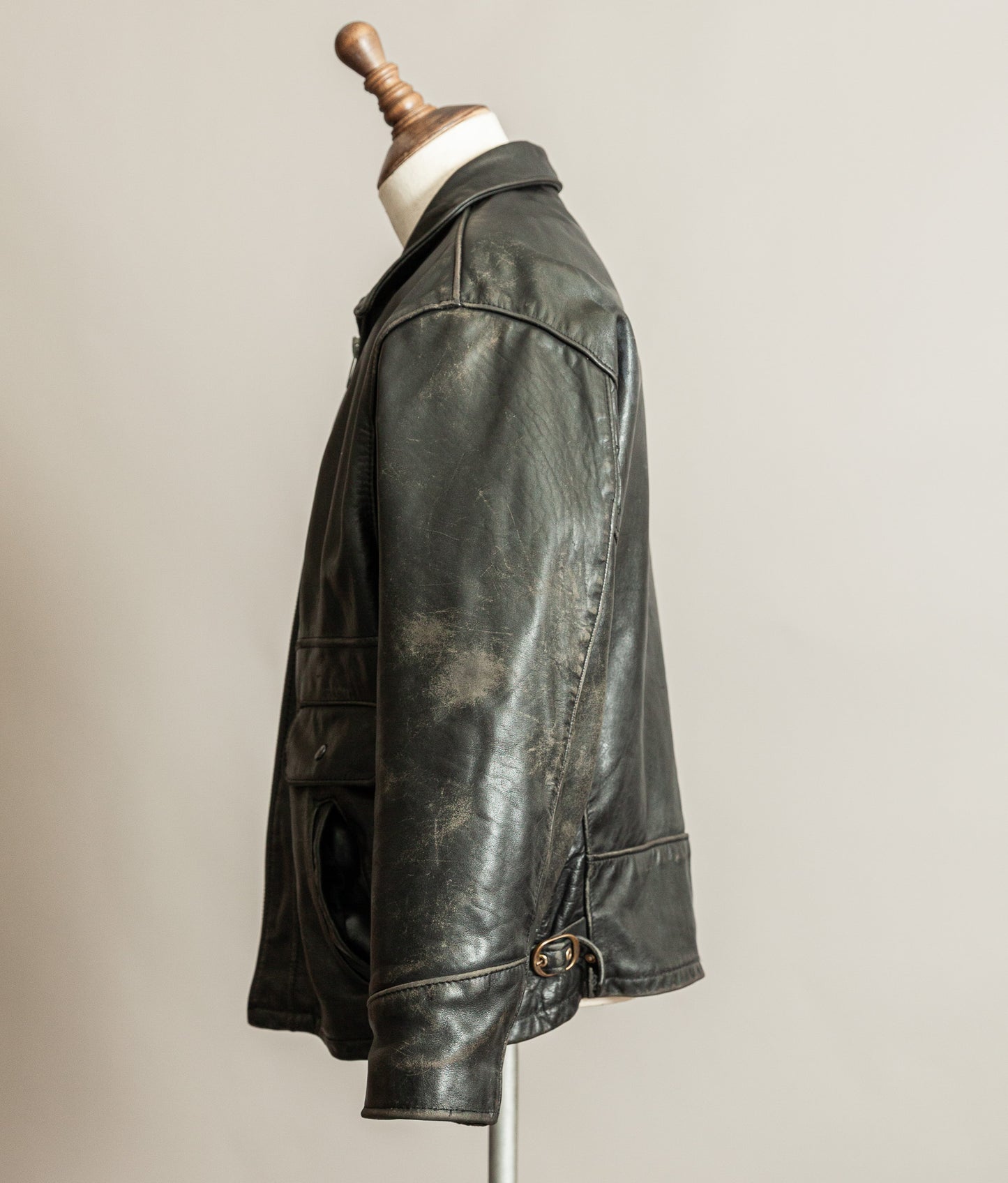 Vintage 1990s Schott NYC 693 Highwayman Leather Jacket USA Made – Size 52 (2XL)