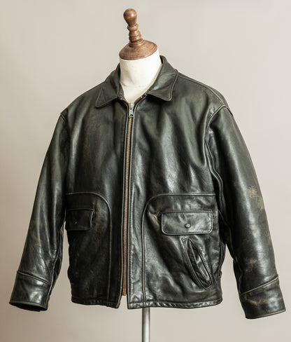 Vintage 1990s Schott NYC 693 Highwayman Leather Jacket USA Made – Size 52 (2XL)