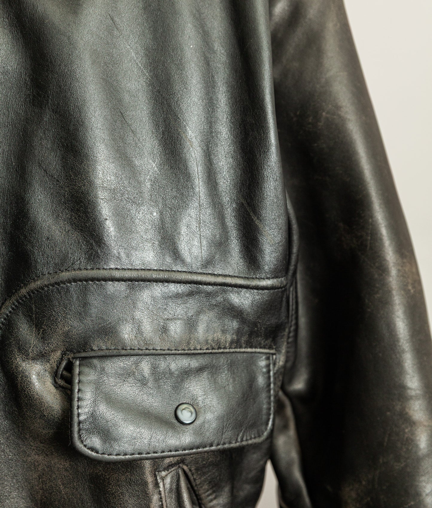 Vintage 1990s Schott NYC 693 Highwayman Leather Jacket USA Made – Size 52 (2XL)