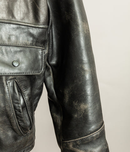 Vintage 1990s Schott NYC 693 Highwayman Leather Jacket USA Made – Size 52 (2XL)