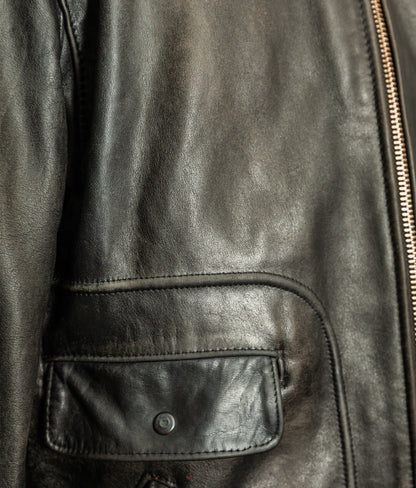 Vintage 1990s Schott NYC 693 Highwayman Leather Jacket USA Made – Size 52 (2XL)