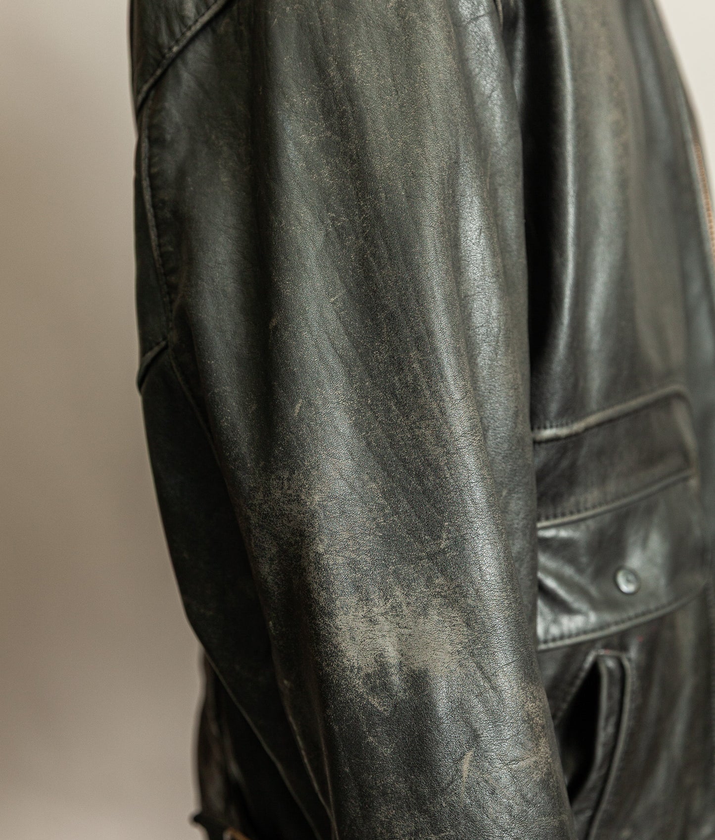 Vintage 1990s Schott NYC 693 Highwayman Leather Jacket USA Made – Size 52 (2XL)