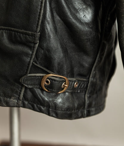Vintage 1990s Schott NYC 693 Highwayman Leather Jacket USA Made – Size 52 (2XL)