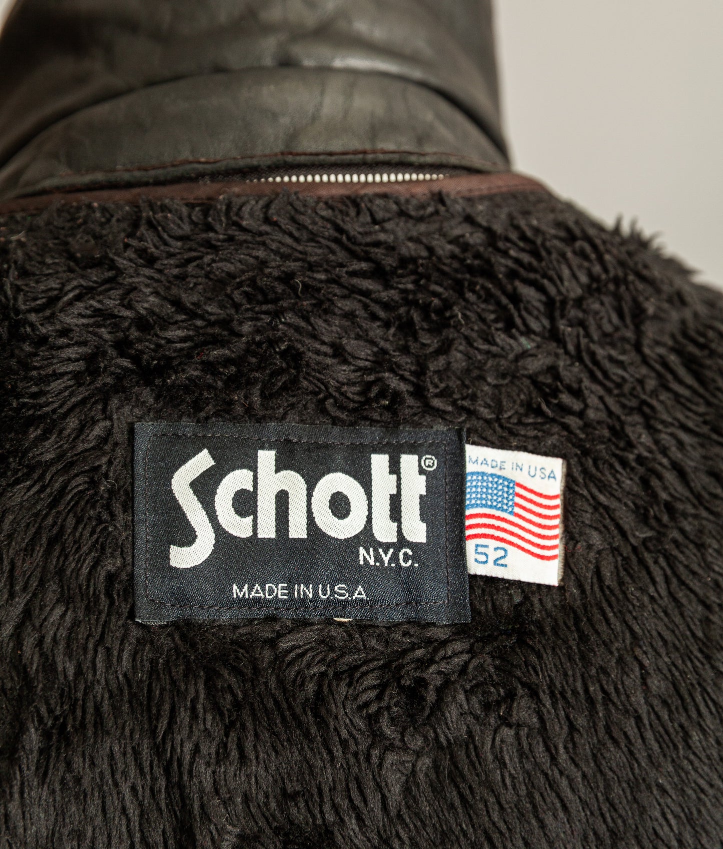 Vintage 1990s Schott NYC 693 Highwayman Leather Jacket USA Made – Size 52 (2XL)