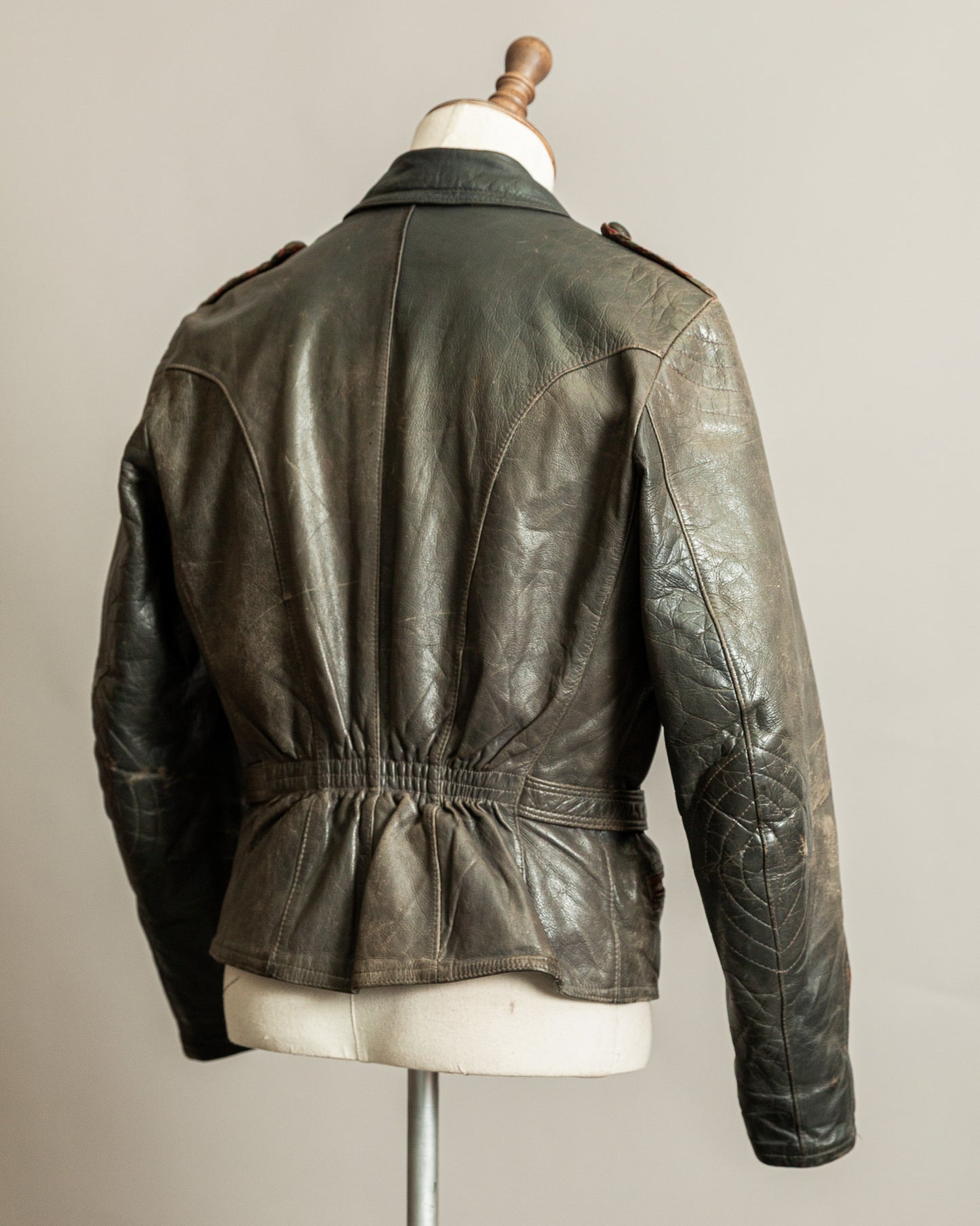 Vintage Late 1940s–1950s Haelson Motorcycle Leather Jacket– Small (38–40)