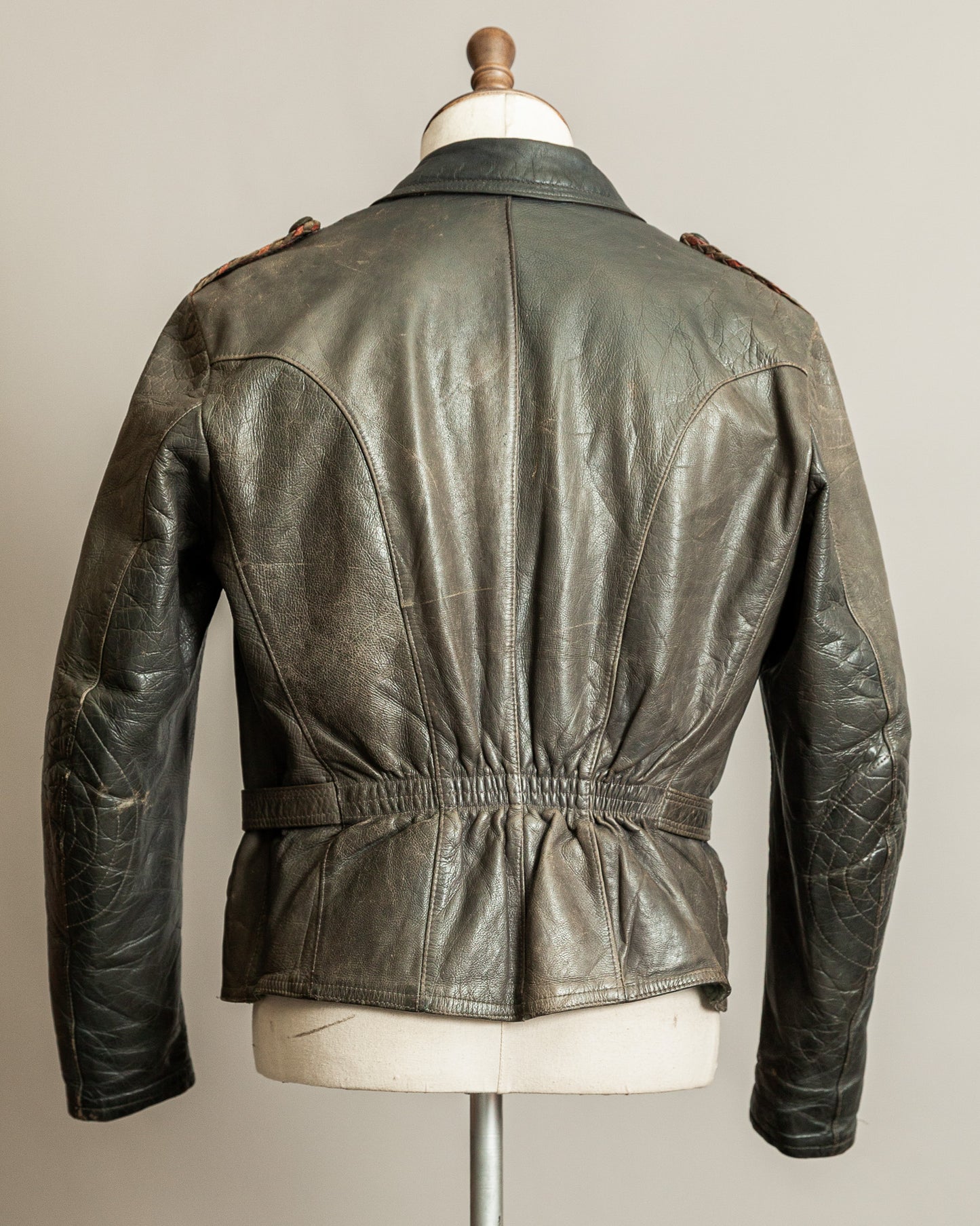Vintage Late 1940s–1950s Haelson Motorcycle Leather Jacket– Small (38–40)