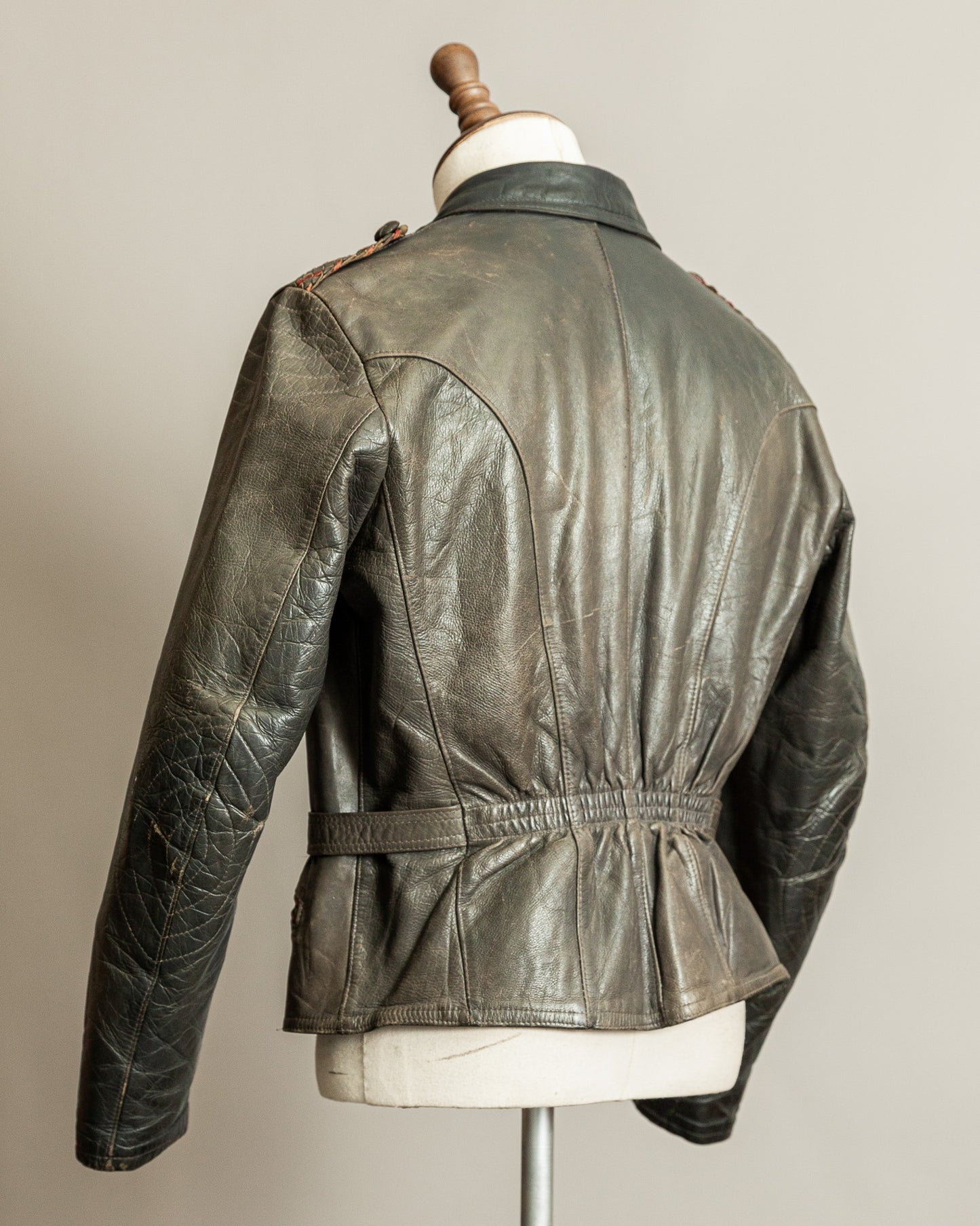 Vintage Late 1940s–1950s Haelson Motorcycle Leather Jacket– Small (38–40)
