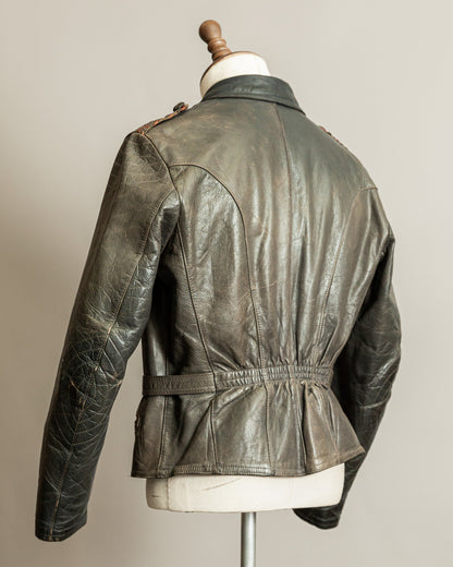 Vintage Late 1940s–1950s Haelson Motorcycle Leather Jacket– Small (38–40)