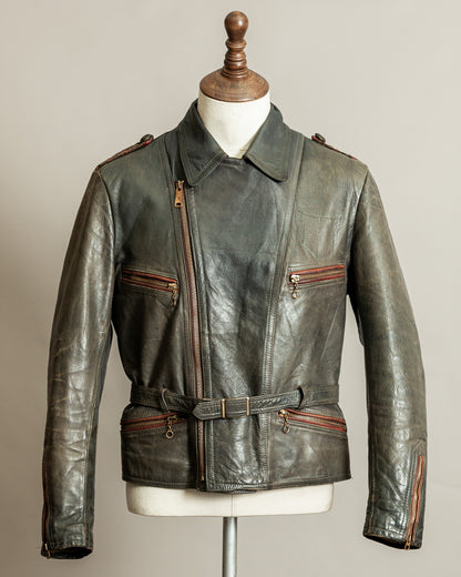 Vintage Late 1940s–1950s Haelson Motorcycle Leather Jacket– Small (38–40)