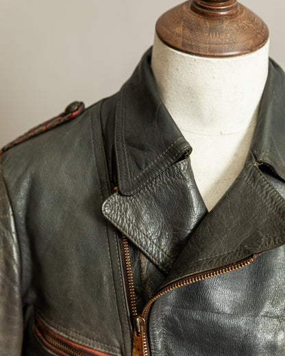 Vintage Late 1940s–1950s Haelson Motorcycle Leather Jacket– Small (38–40)