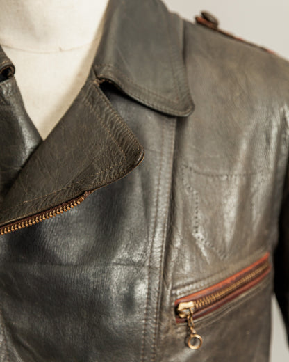 Vintage Late 1940s–1950s Haelson Motorcycle Leather Jacket– Small (38–40)