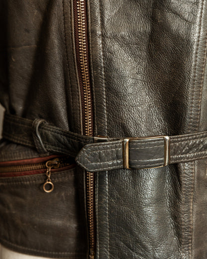 Vintage Late 1940s–1950s Haelson Motorcycle Leather Jacket– Small (38–40)