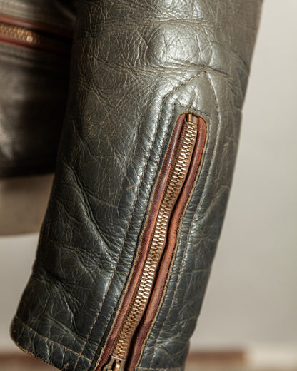 Vintage Late 1940s–1950s Haelson Motorcycle Leather Jacket– Small (38–40)