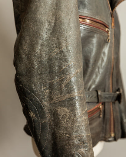 Vintage Late 1940s–1950s Haelson Motorcycle Leather Jacket– Small (38–40)