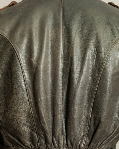 Vintage Late 1940s–1950s Haelson Motorcycle Leather Jacket– Small (38–40)