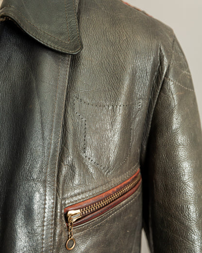 Vintage Late 1940s–1950s Haelson Motorcycle Leather Jacket– Small (38–40)
