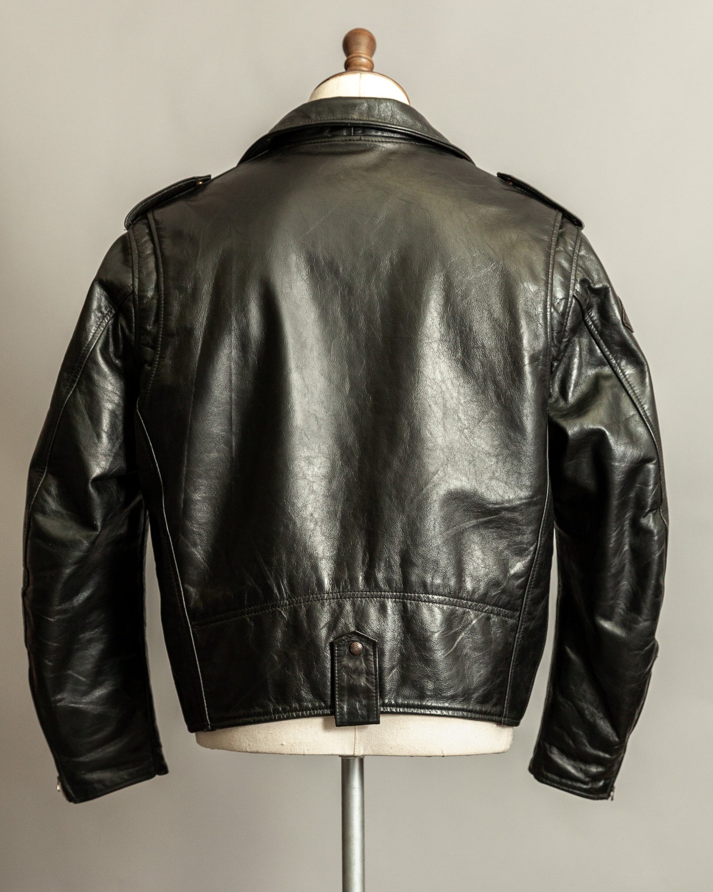 Vintage 1990s Diesel “U.S. State Guard” Leather Biker Jacket – Large (44)