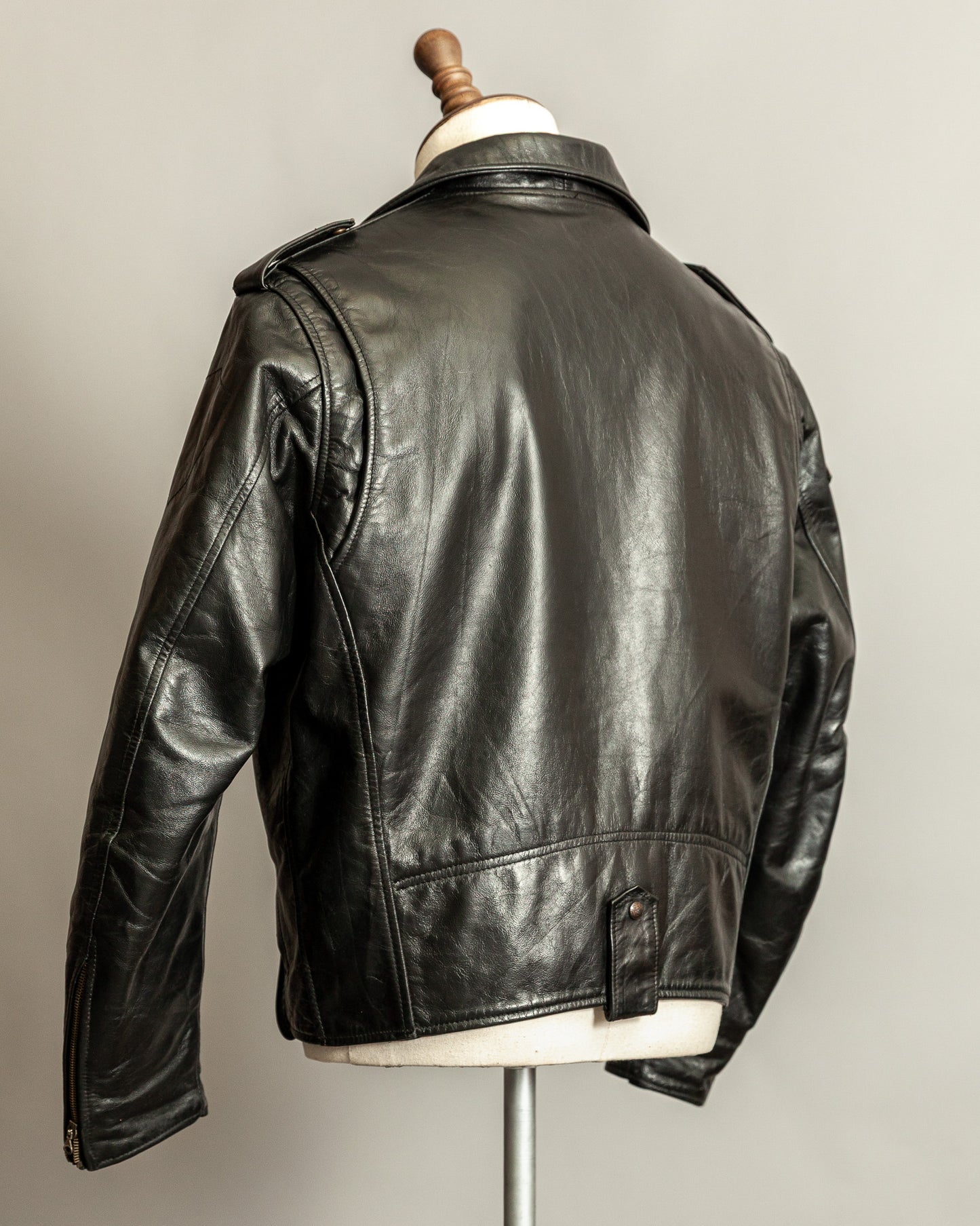 Vintage 1990s Diesel “U.S. State Guard” Leather Biker Jacket – Large (44)