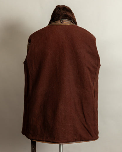 Vintage 1940s French “Le Cuir du Centaure” Leather Motorcycle Jacket – Large (44)