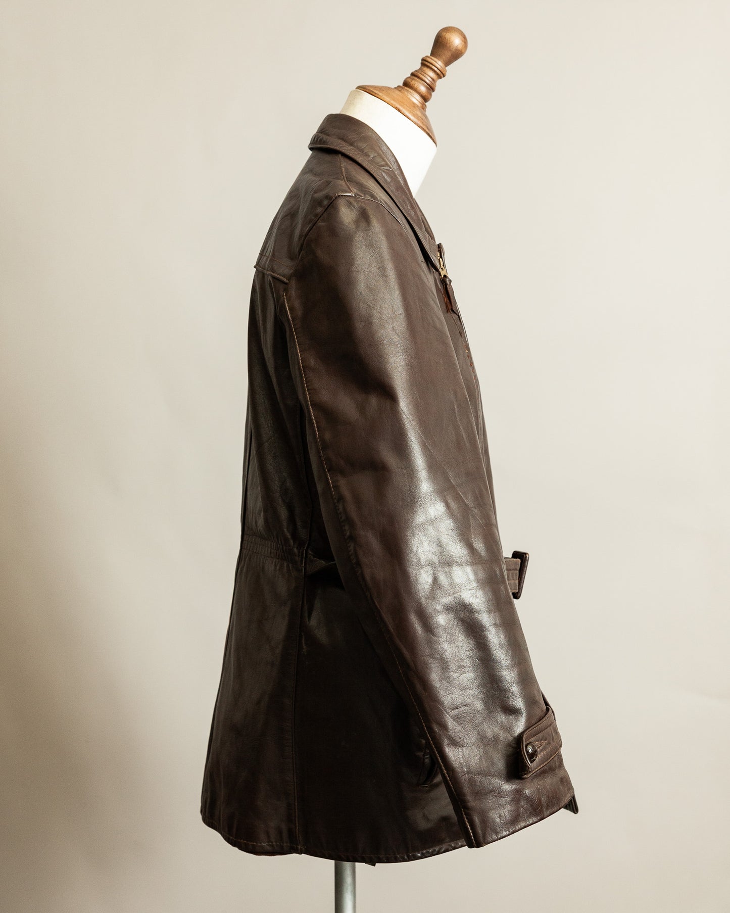 Vintage 1940s German Horsehide Motorcycle Dispatch Rider Jacket - M/L (42)