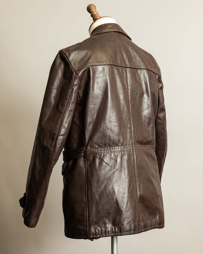 Vintage 1940s German Horsehide Motorcycle Dispatch Rider Jacket - M/L (42)