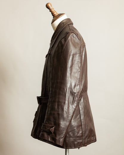 Vintage 1940s German Horsehide Motorcycle Dispatch Rider Jacket - M/L (42)