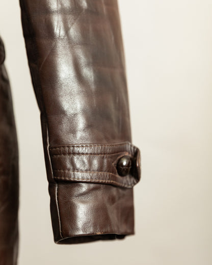 Vintage 1940s German Horsehide Motorcycle Dispatch Rider Jacket - M/L (42)