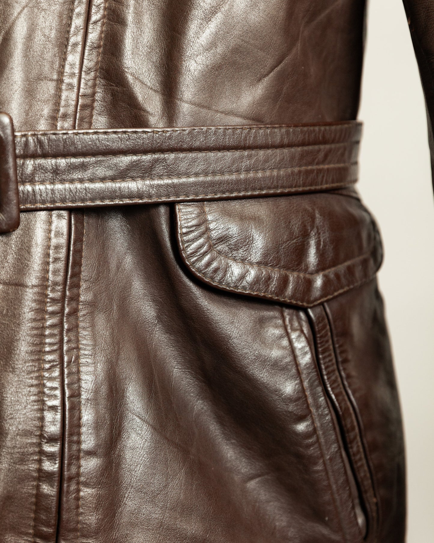 Vintage 1940s German Horsehide Motorcycle Dispatch Rider Jacket - M/L (42)