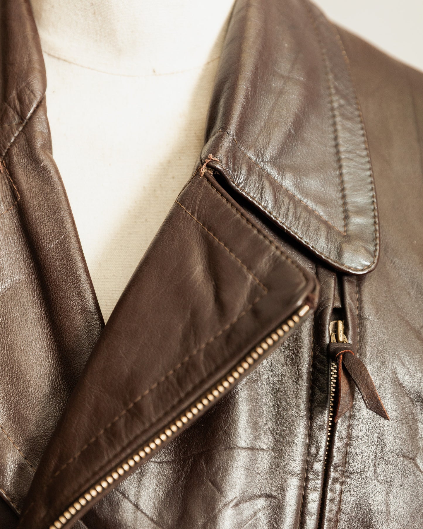 Vintage 1940s German Horsehide Motorcycle Dispatch Rider Jacket - M/L (42)