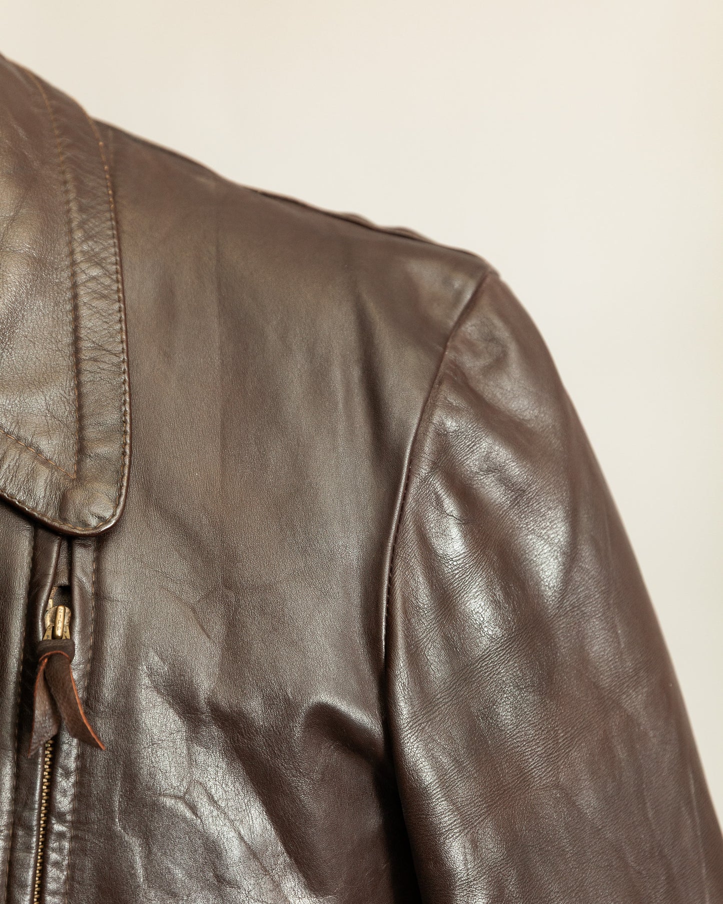 Vintage 1940s German Horsehide Motorcycle Dispatch Rider Jacket - M/L (42)