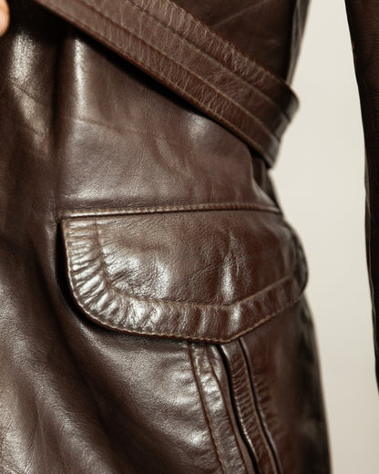 Vintage 1940s German Horsehide Motorcycle Dispatch Rider Jacket - M/L (42)