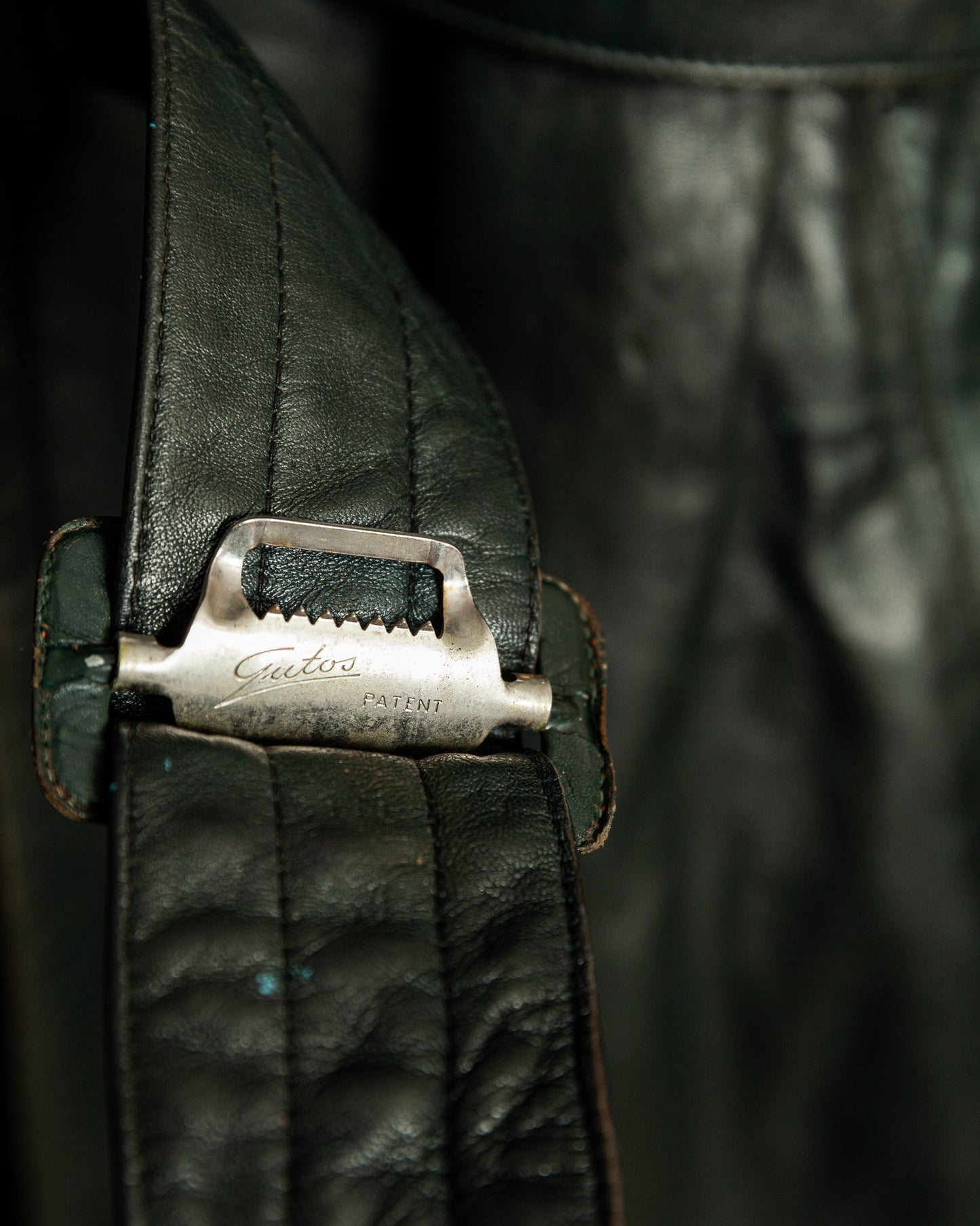 Vintage 1940s German Officer’s Horsehide Leather Trench Coat Large (44)