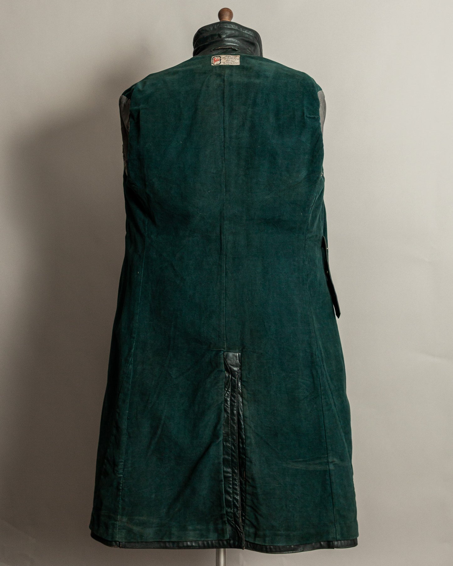 Vintage 1940s German Officer’s Horsehide Leather Trench Coat Large (44)