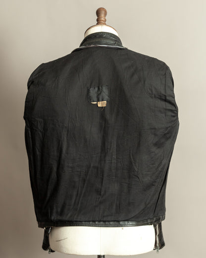 Vintage 1960s Brooks Café Racer Leather Jacket with Talon Zippers – S/M (40)