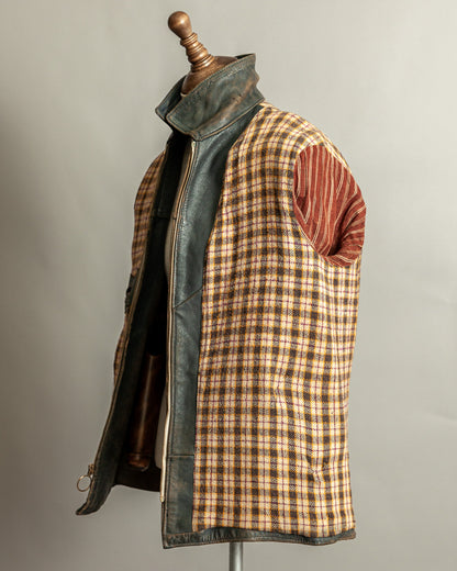 Vintage 1940s French Leather Work Jacket Large (44)