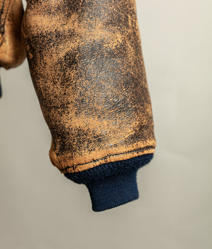 Vintage 1987 Avirex G-1 “Flying Tigers” Russian Model Leather Flight Jacket Large (44)