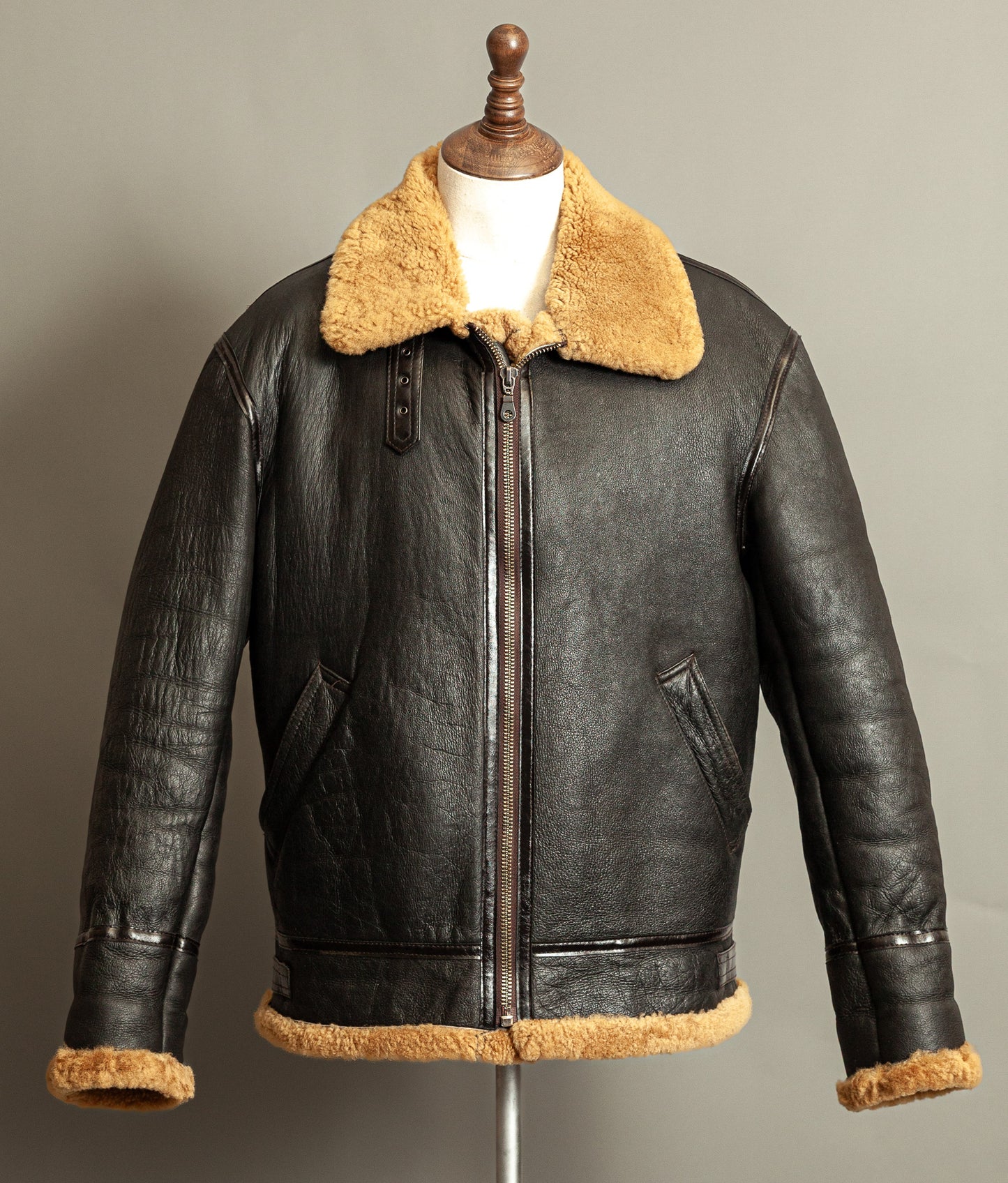 Vintage B-3 Sheepskin Bomber Flying Jacket USAAF - XL (46)