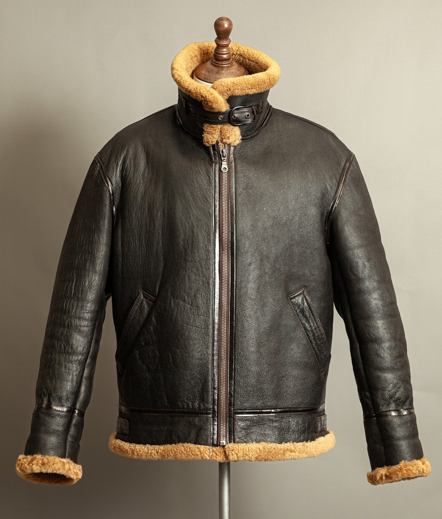 Vintage B-3 Sheepskin Bomber Flying Jacket USAAF - XL (46)
