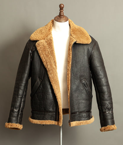 Vintage B-3 Sheepskin Bomber Flying Jacket USAAF - XL (46)